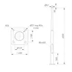 Опора фланцевая OXOR-OK-D80/57-L6000 (BK) (Arlight, Сталь) (Arlight, Сталь)