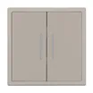 ARL NOBE Выключатель 2 кл подсветка софт-тач кашемир SWT-MK02-SFPL-L-CA (250V, 10A) (Arlight, -)