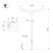 Опора OXOR-STER-Y-2000x100x100-L4000-100W Warm3000 (BK, 230V) IP65 (Arlight, Сталь)