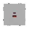 ARL NOBE USB Розетка тип A+C софт-тач никель SCT-MUAC-SFPL-FC-IS (65W, QC3) (Arlight, -)
