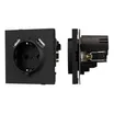 Механизм розетки с USB зарядкой SCT-TENDO-MUAA-SFPL-BK (230V, 16A) (Arlight, Матовый черный)