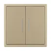 ARL NOBE Выключатель 2 кл подсветка софт-тач золотой песок SWT-MK02-SFPL-L-GD (250V, 10A) (Arlight, -)