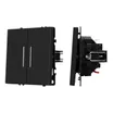 Механизм звонкового выключателя двухклавишный LED SWT-NOBE-MKR2-SFPL-L-BK (230V, 10A) (Arlight, Черный оникс)