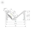 Профиль SL-BEVEL-W32-F-2000 ANOD BLACK (Arlight, Алюминий)