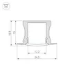 Профиль с экраном ALU-SLIM-H15-F-2000 ANOD+FROST (Arlight, Алюминий)