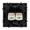 Механизм сдвоенной компьютерной розетки SCT-NOBE-MPC2-SFPL-BK (RJ-45, CAT6) (Arlight, Черный оникс)