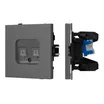 Механизм компьютерной розетки двойной SCT-TENDO-MPC2-SFPL-GR (RJ-45, CAT6) (Arlight, Матовый графитовый)