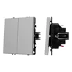 ARL NOBE Выключатель проходной 2 кл софт-тач никель SWT-MKP2-SFPL-IS (250V, 10A) (Arlight, -)