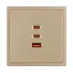 Механизм розетки с быстрой USB зарядкой SCT-NOBE-MUACC-SFPL-FC-GD (65W, QC3) (Arlight, -)