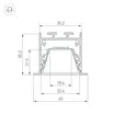 Профиль LINIA45-F-TRAY-2000 BLACK (Arlight, Алюминий)