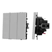 ARL NOBE Выключатель 3 кл софт-тач никель SWT-MK03-SFPL-IS (250V, 10A) (Arlight, -)