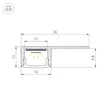 Профиль ARH-DECORE-S12-LINE-EDGE-2000 ANOD (Arlight, Алюминий)