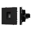Механизм телефонной розетки SCT-NOBE-MTL1-SFPL-BK (RJ-11, 4C) (Arlight, Черный оникс)