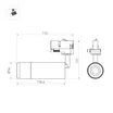 Светильник LGD-GESTIA-TRACK-4TR-R56-15W Warm3000 (Черный-никель, 25-50 deg, 230V) (Arlight, IP20 Металл, 5 лет)