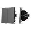 Механизм выключателя двухклавишный проходной SWT-NOBE-MKP2-SFPL-GR (230V, 10A) (Arlight, -)