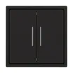 Механизм звонкового выключателя двухклавишный LED SWT-NOBE-MKR2-SFPL-L-BK (230V, 10A) (Arlight, Черный оникс)