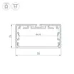 Профиль PLS-LOCK-W50-SMT-2000 ANOD (Arlight, Алюминий)
