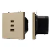Механизм розетки с быстрой USB зарядкой SCT-NOBE-MUACC-SFPL-FC-GD (65W, QC3) (Arlight, -)