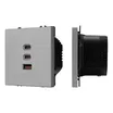 ARL NOBE USB Розетка тип А+С+С софт-тач никель SCT-MUACC-SFPL-FC-IS (65W, QC3) (Arlight, -)