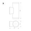 Светильник настенный LGD-WALDER-R92-2x13W Day4000-MIX (Черный, 40 deg, 230V) (Arlight, IP65 Металл, 5 лет)