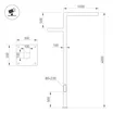 Опора OXOR-STER-Z-1600x100x100-L4000-100W Warm3000 (BK, 230V) IP65 (Arlight, Сталь)