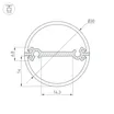Профиль ROUND-D30-DUAL-2000 ANOD (Arlight, Алюминий)