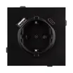 Механизм розетки с USB зарядкой SCT-TENDO-MUAC-PL-BK (230V, 16A) (Arlight, Черный)