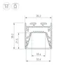 Профиль LINE-3535-TRAY-3000 BLACK (Arlight, Алюминий)