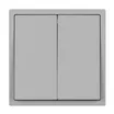 Механизм выключателя двухклавишный проходной SWT-NOBE-MKP2-SFPL-IS (230V, 10A) (Arlight, Никель)