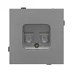 Механизм компьютерной розетки двойной SCT-TENDO-MPC2-PL-GR (RJ-45, CAT6) (Arlight, Графитовый)