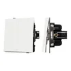 Механизм выключателя двухклавишный проходной SWT-TENDO-MKP2-SFPL-WH (230V, 10A) (Arlight, Матовый белый)