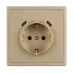 ARL NOBE Розетка зк со шторками с USB тип C+С софт-тач золотой песок SCT-MUCC-SFPL-GD (250V, 16A) (Arlight, -)