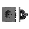 Механизм электрической розетки SCT-NOBE-MEU1-SFPL-GR (230V, 16A) (Arlight, Серый базальт)