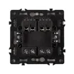 Механизм выключателя двухклавишный перекрёстный SWT-NOBE-MKX2-SFPL-GD (230V, 10A) (Arlight, Золотой песок)