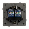 Механизм компьютерной розетки двойной SCT-TENDO-MPC2-PL-BK (RJ-45, CAT6) (Arlight, Черный)