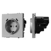 ARL NOBE Розетка зк со шторками с USB тип C+С софт-тач никель SCT-MUCC-SFPL-IS (250V, 16A) (Arlight, -)