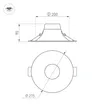 Светильник MS-BLIZZARD-BUILT-R215-20W Warm3000 (WH, 100 deg, 230V) (Arlight, IP20 Металл, 3 года)