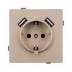 Механизм розетки с USB зарядкой SCT-TENDO-MUAA-PL-GD (230V, 16A) (Arlight, Песочный)