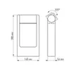 Светильник LGD-PATH-FRAME-ROTARY-H300-6W Warm3000 (BK, 111 deg, 230V) (Arlight, IP65 Металл, 3 года)