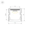 Профиль FANTOM-BENT-W16-SIDE-2000 ANOD (Arlight, Алюминий)