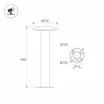 Светильник ландшафтный LGD-PILZE-H1000-20W Warm3000 (Серый, 136 deg, 230V) (Arlight, IP65 Металл, 5 лет)
