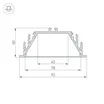 Профиль с экраном ALU-POWER-RW80F-2000ANOD+CLEAR-P (Arlight, Алюминий)