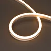 Светодиодная лента герметичная MOONLIGHT-SIDE-A140-12x17mm 24V Warm2400 (9.6 W/m, IP67, 5m, wire x2) (Arlight, Вывод боковой, 3 года)