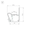 Профиль STRETCH-S-20-WALL-SIDE-2000 (RESPECT-ST) (Arlight, Алюминий)