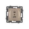 Механизм USB розетки SCT-MUAC-PL-GD-V (5V, 3A, QC4) (Arlight, -)
