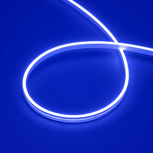 Светодиодная лента герметичная MOONLIGHT-SIDE-A168-4x10mm 24V Blue (7.2 W/m, IP65, 5m, wire x2) (Arlight, Вывод прямой, 3 года)