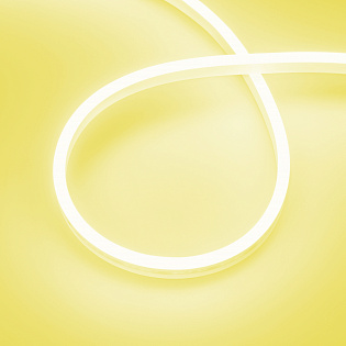 Светодиодная лента герметичная AURORA-PS-A120-12x6mm 24V Yellow (10 W/m, IP65, 2835, 5m) (Arlight, Силикон)